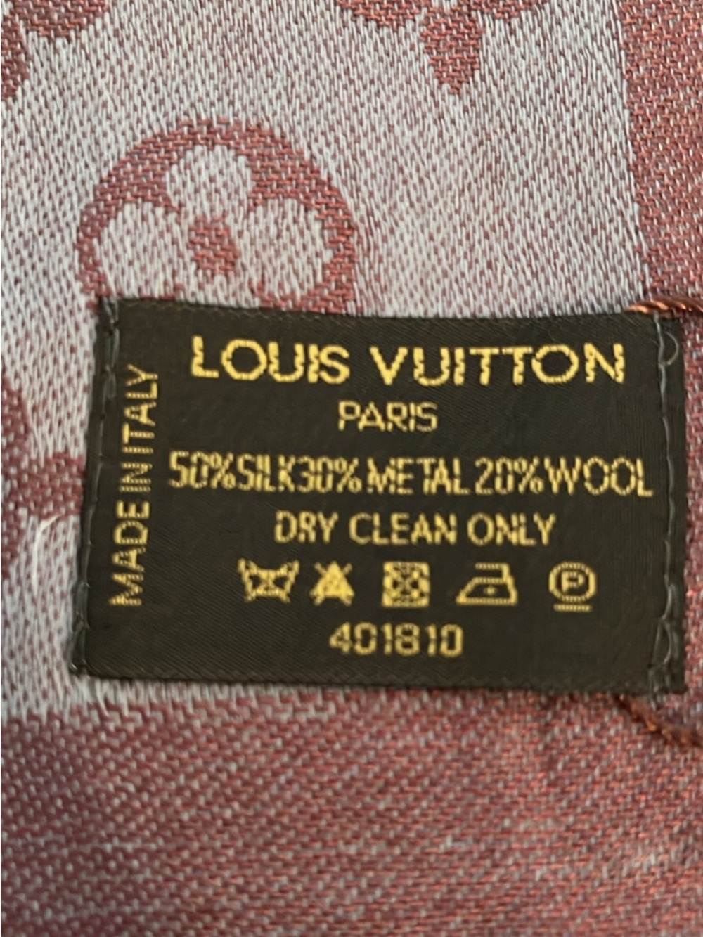 Louis Vuitton Monogram Shine Shawl Scarf – Silk Wool – Made in Italy